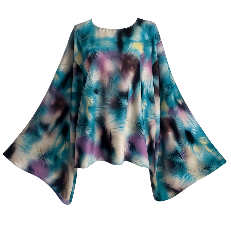 Top Coloré Bleu